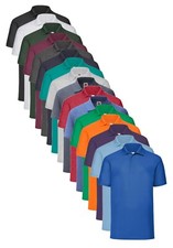 Fruit of the Loom 65/35 Polycotton Mens Polo Sports Workwear Shirt No Logo S-5XL