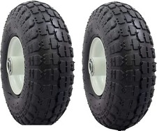 2 Pack 10-Inch Tires & Wheels 4.10/3.50-4 Replacement Utility Tires for Dolly