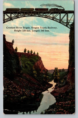 Postcard crooked river bridge - postcard,