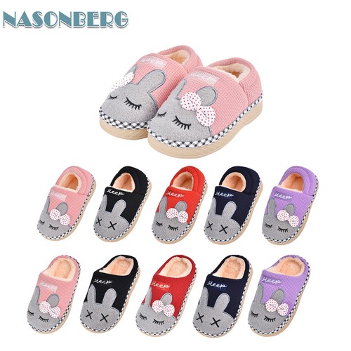 Girls furry slippers - girls, rabbits