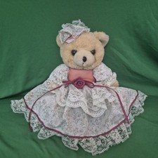 Small Vintage Victorian Dressed Teddy Bear - Stunning Detail - From America