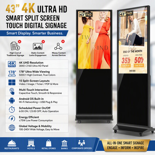 Trouchscreen digital - 43"trouchscreen,