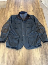 Barbour Mens Ogston Waxed Jacket, Blue, Small