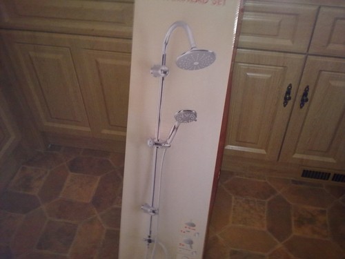 Twin head overhead shower - head, set