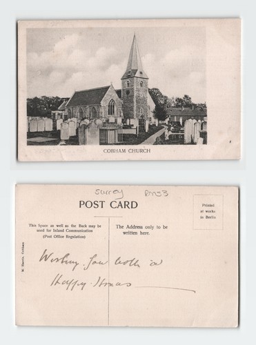 Vintage postcard cobham church - postcard,