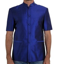 Nehru Jacket M Blue Short
