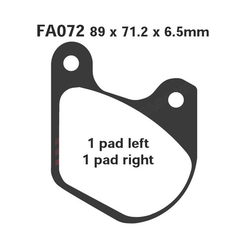 Pair pads ebc fa072v for - of, v