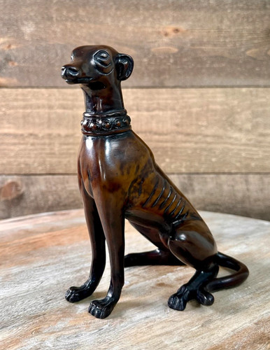 Black whippet dog - whippet, sitting
