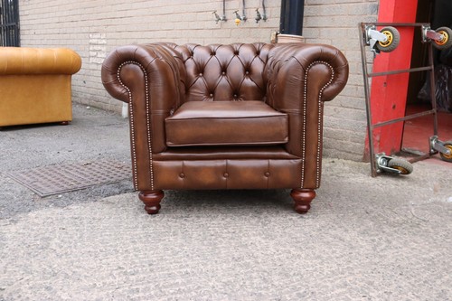 Club chair real leather - chair,