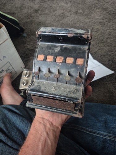 Rare vintage tin cash register - tin,