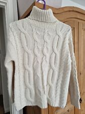 Cream Knitted Turtle Polo Neck 2XS