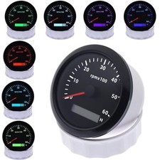 85mm Car Tachometer Tacho Gauge 0-6000 RPM Diesel Motor Engine Rev Counter 12V