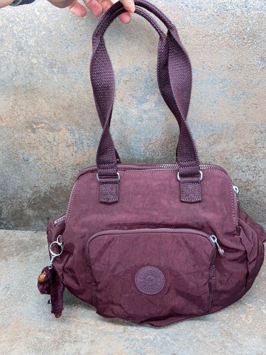 Kipling tote top handle purple - tote,