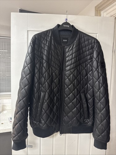 Hugo boss leather jacket - jacket, 2xl