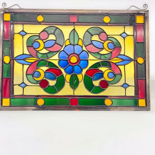 Vintage stained glass window - vintage,