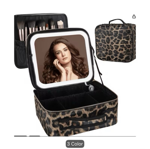 Leopard print make - make-up, bag