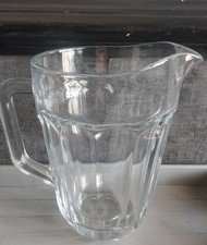 Glass Fridge Jug Pitcher Water Juice Orange Milk Kitchen Home Non Drip Spout