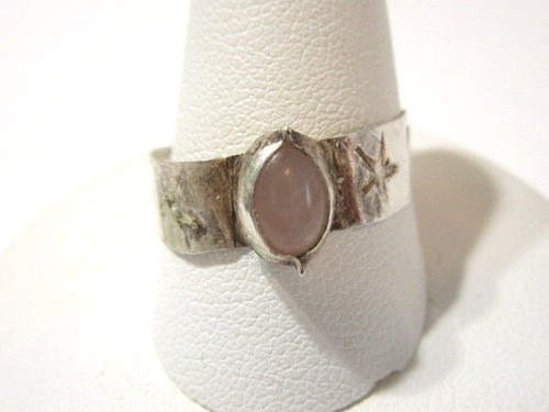 Hand crafted silver tone pink - crafted,
