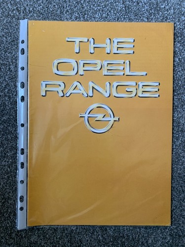 September 1980 the opel range - 1980,