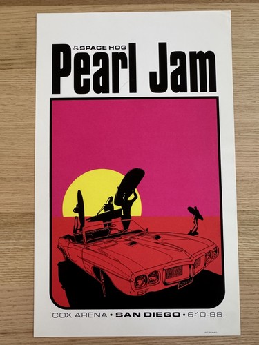 1998 pearl jam concert - concert, poster