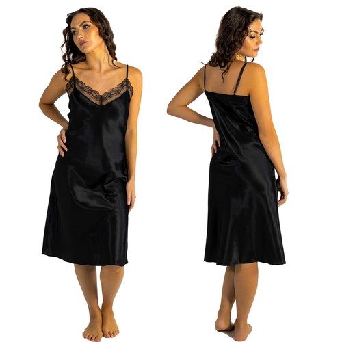 Black silky shiny - shiny, satin