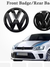 2PCS mk5 6r  Polo Front And Rear Glossy Black Badges 2009 to 2013 