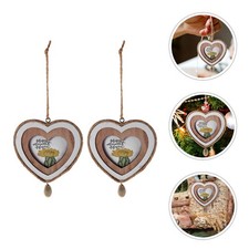 2 Pcs Wooden Mini Photo Frame