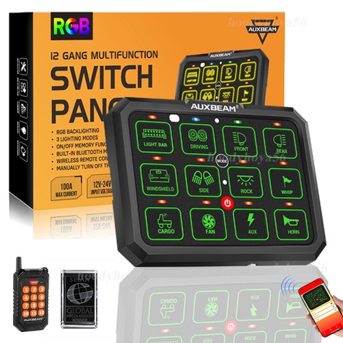 Auxbeam gang rgb switch - 12,