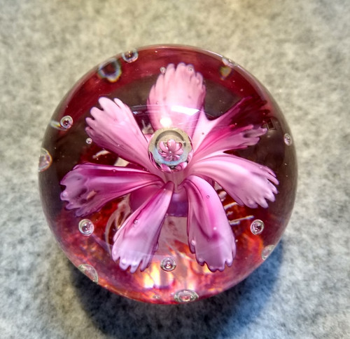 Vintage glass paperweight - glass,