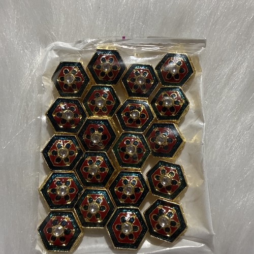 Kundan meenakari piece set - kundan, set.