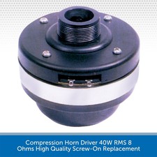 Compression Horn Driver 40W RMS 8 Ohms High Quality Screw-On Replacement