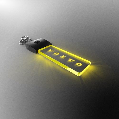 Volvo logo led light - volvo, keyring