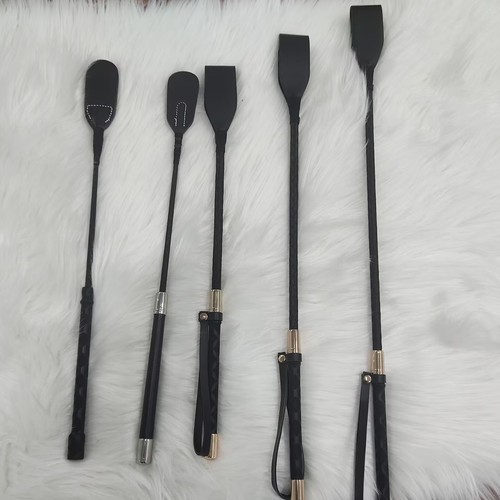 Leather whip black spanking - leather,