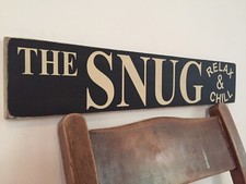 Snug Sign The Snug Wooden Vintage Style Home Garden Plaque Room Cozy