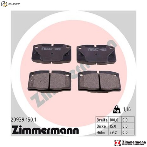 Brake pad set disc - brake,