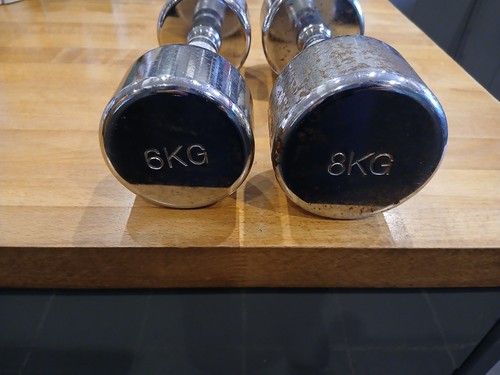 Single chrome dumbbells - single,