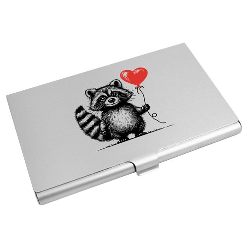 Raccoon holding balloon - holding, balloon'