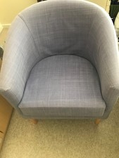 Tub Chair with blue fabric