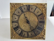 Antique 18th century Jonathan Hocker Brass Clock Face & Parts