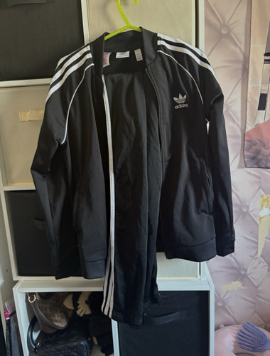 Adidas teen black white 2pc - teen, black/white