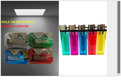 Rizla tobacco tin with - tobacco,