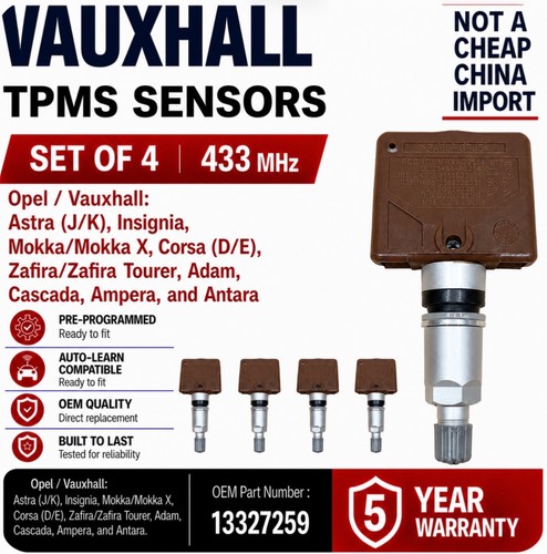 Vauxhall tpms tyre pressure - tpms,
