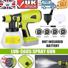 For Ryobi 18V battery Cordless High Pressure Spray Gun Paint Sprayer 1000ml UK