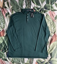 RLX Ralph Lauren Golf Polo Shirt XL Green Long Sleeve New w/ Tags RRP £129