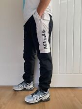 NIKE AIR WOVEN BLACK WHITE WIND PANTS TRACKIES TRACKSUIT TROUSER BOTTOMS LARGE