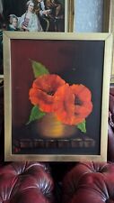 Charming Poppy Flowers Oil Painting On Canvas Ready Framed 