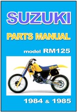 SUZUKI Parts Manual RM125 1984