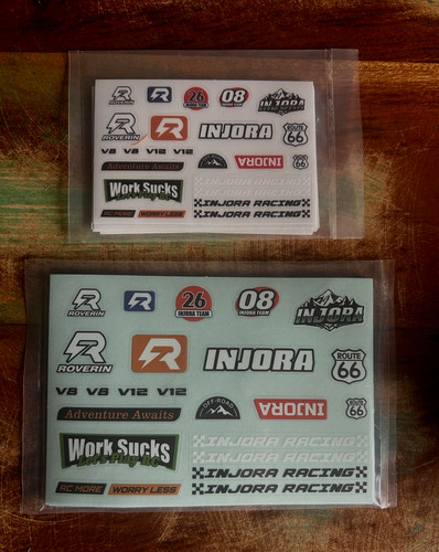 Injora racing decals - x,