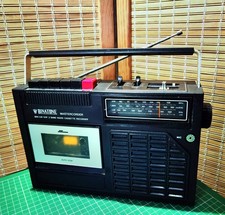 Vintage Binatone MASTERCORDER Radio cassette - TESTED AND WORKING. NEEDS A BELT.