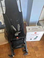 GB Pockit Holiday Cabin Sized Stroller Buggy. Black with grey straps 